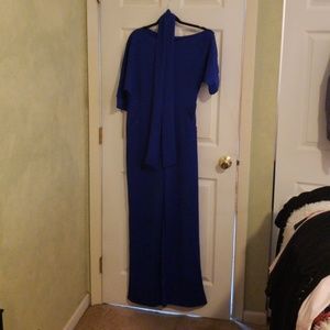 Royal blue off-shoulder romper